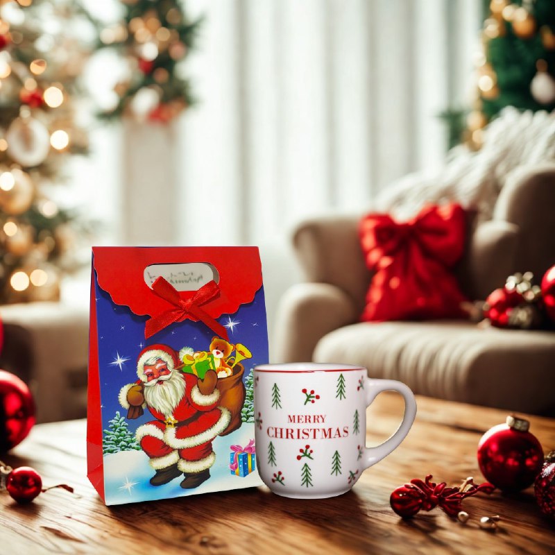 BOLSA DE REGALO NAVIDEÑA MINI PEQUEÑA 16X12CM