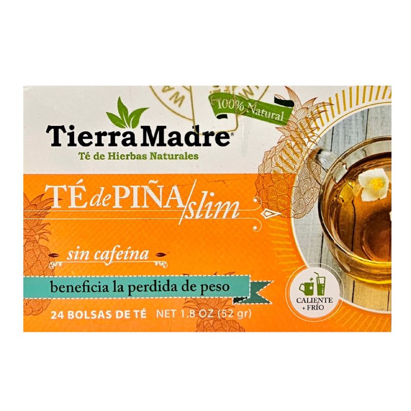 TE DE PIÑA DE HIERBAS NATURALES SIN CAFEINA PARA AYUDAR LA DIGESTION Y PERDER PESO TIERRA MADRE 24UND