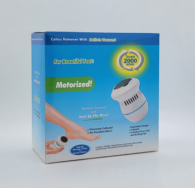 MAQUINA REMOVEDOR DE CALLOS RECARGABLE, ELIMINA DE FORMA EFECTIVA LA PIEL MUERTA, SECA O ASPERA, GIRATORIO 360 GRADOS, FACIL DE LIMPIAR CALLUS REMOVER WITH