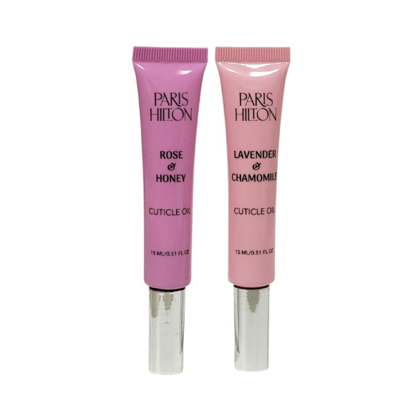 ACEITES PARA CUTICULAS DE UÑAS EN DUO CON VITAMINA E Y ACEITE DE SEMILLA DE GIRASOL PARIS HILTON 15MLX2