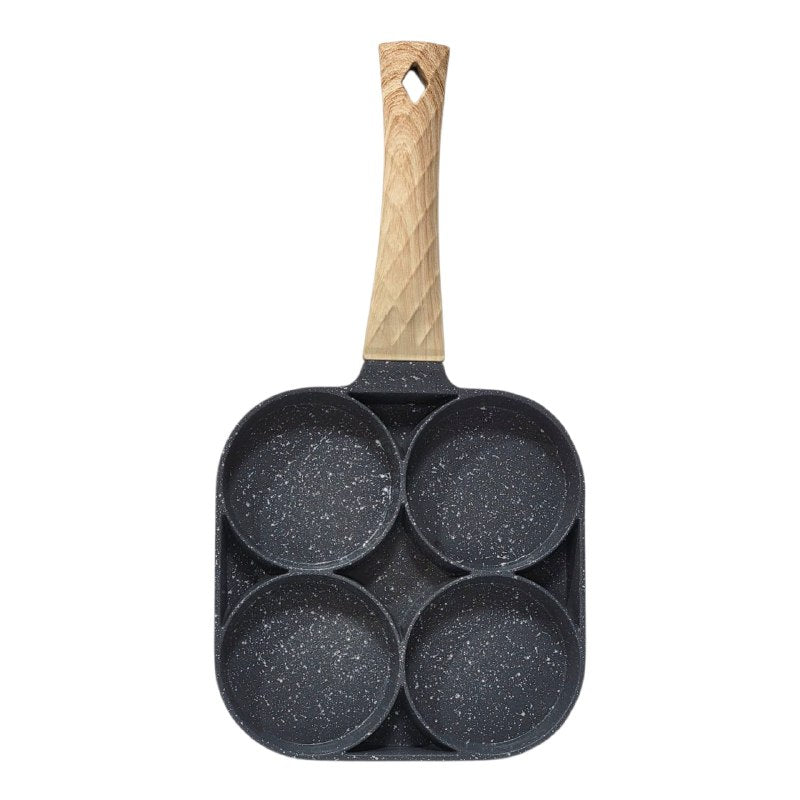 SARTEN CUADRUPLE DE ALUMINIO MULTIFUNCIONAL, MANGO RESISTENTE AL CALOR Y FACIL DE LIMPIAR