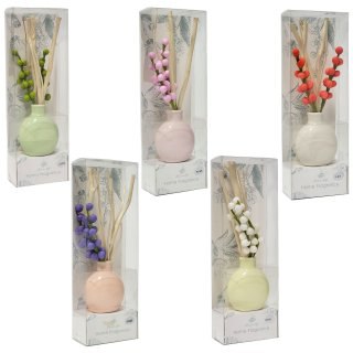 AMBIENTADOR AROMATIZANTE DIFUSOR DE VARILLAS PARA EL HOGAR DE AROMA CONTINUO SIN HUMO NI GOTEO, 5 AROMAS REED DIFFUSER