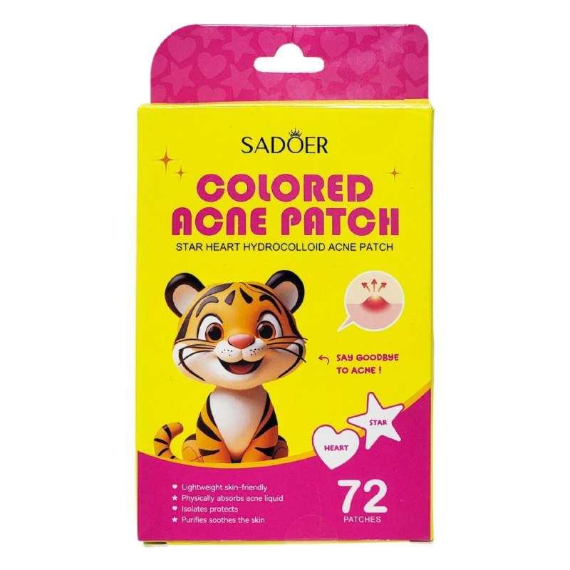 PARCHE PARA EL ACNE HIDROCOLOIDES DISEÑO DE ESTRELLA Y CORAZON 72UND, ESTOS POTENTES PARCHES ABSORBEN RAPIDAMENTE LAS SECRECIONES Y CREAN UNA BARRERA PROTECTORA CONTRA BACTERIAS FACILITANTO SU ELIMINACION SADOER