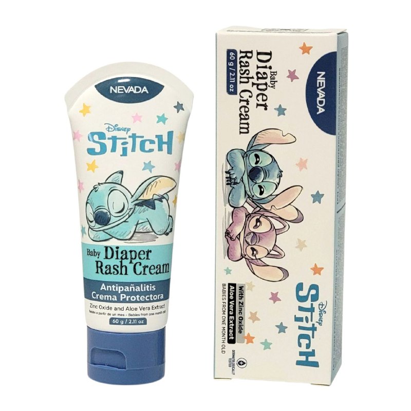 CREMA CORPORAL PARA BEBÉS PROTECTORA ANTIPAÑALITIS DISNEY STITCH NEVADA 60G
