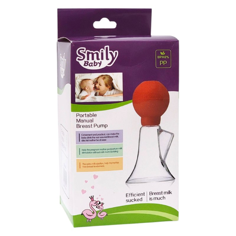 SACALECHE MANUAL PORTATIL CONVENIENTE Y PRACTICO PARA BEBES SMILY BABY 2 COLORES