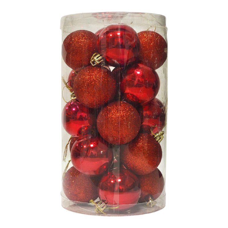 DECORACION ADORNO NAVIDEÑO PAQUETE DE 20 BOLAS DECORATIVAS, 5CM IDEALES PARA DARLE UN TOQUE UNICO A TU ARBOL DE NAVIDAD