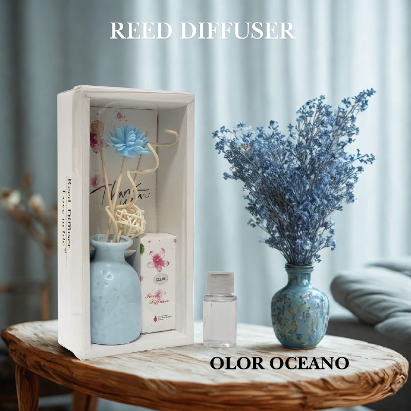 AMBIENTADOR AROMATIZANTE DIFUSOR DE VARILLAS PARA EL HOGAR DE AROMA CONTINUO SIN HUMO NI GOTEO, 4 AROMAS REED DIFFUSER
