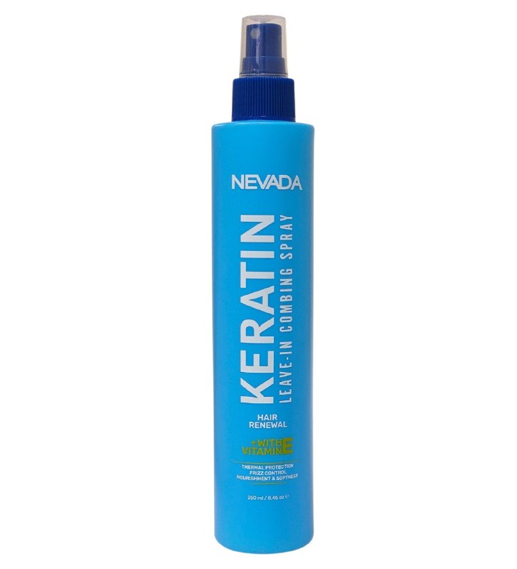 SPRAY PARA EL CABELLO PARA PEINAR SIN ENJUAGUE CON QUERATINA HIDROLIZADA NEVADA KERATIN SPRAY 250ML