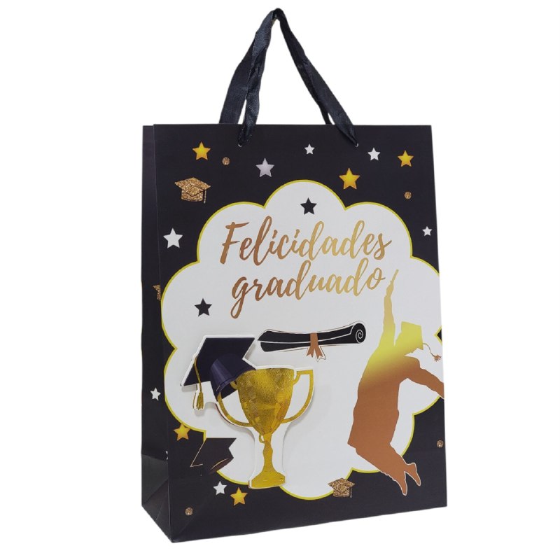 BOLSA DE REGALO DE GRADUACION GRANDE 30X40X12CM