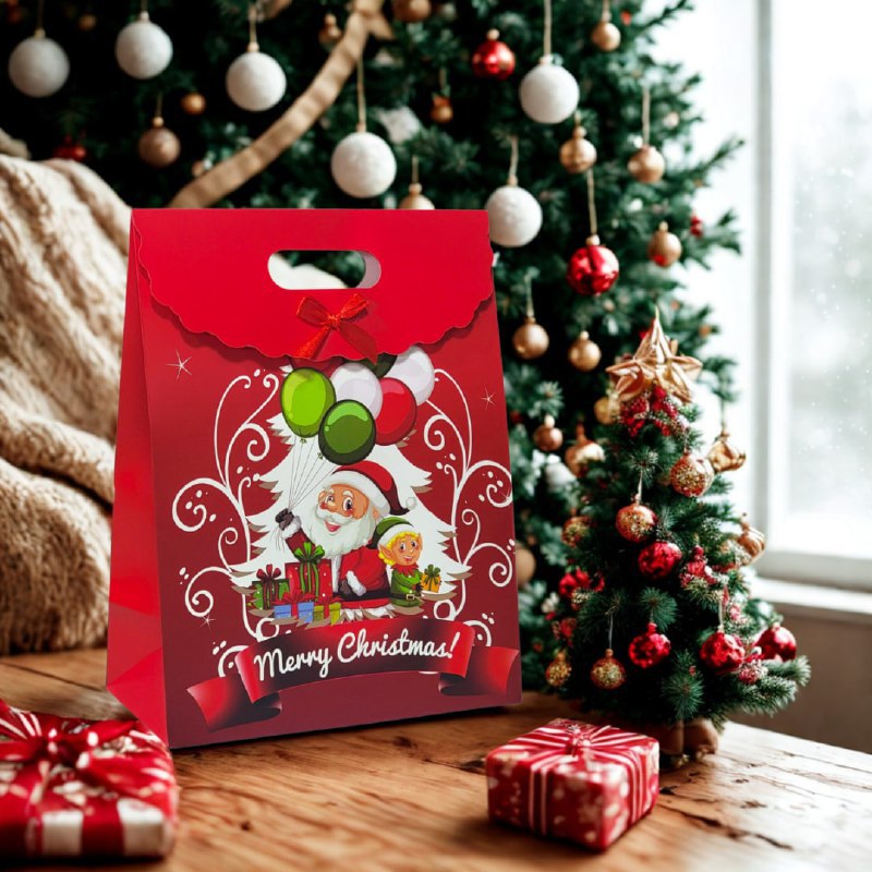 BOLSA DE REGALO NAVIDEÑA MEDIANO 29X19CM