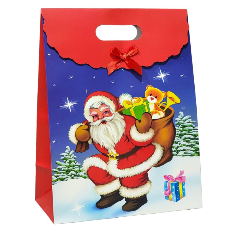 BOLSA DE REGALO NAVIDEÑA EXTRA GRANDE 37X28CM