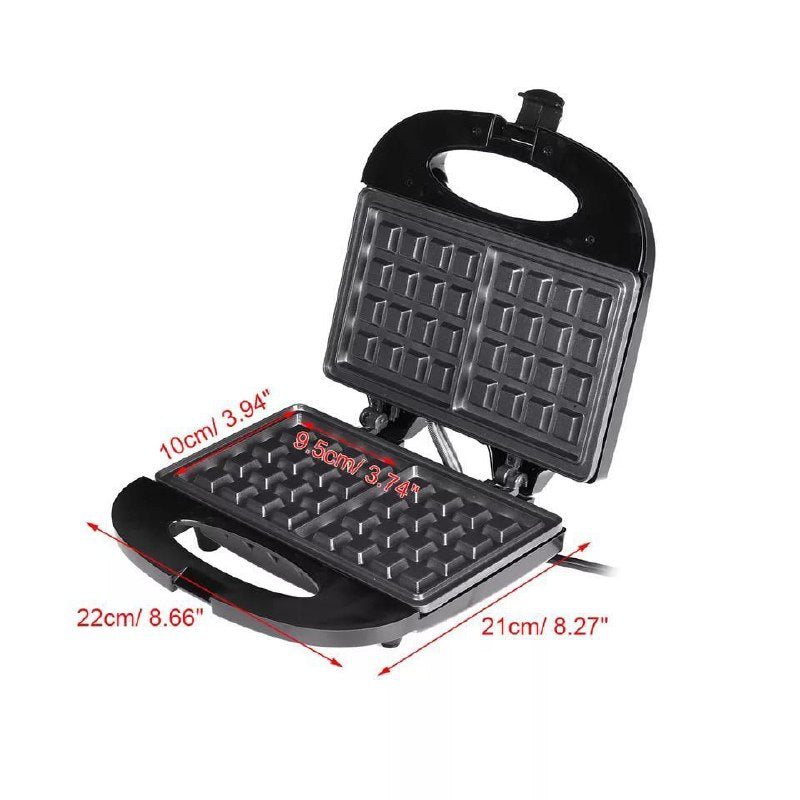 MAQUINA WAFFLERA CUADRADA CON 750W DE POTENCIA, CALENTAMIENTO RAPIDO SK-114 SOKANY