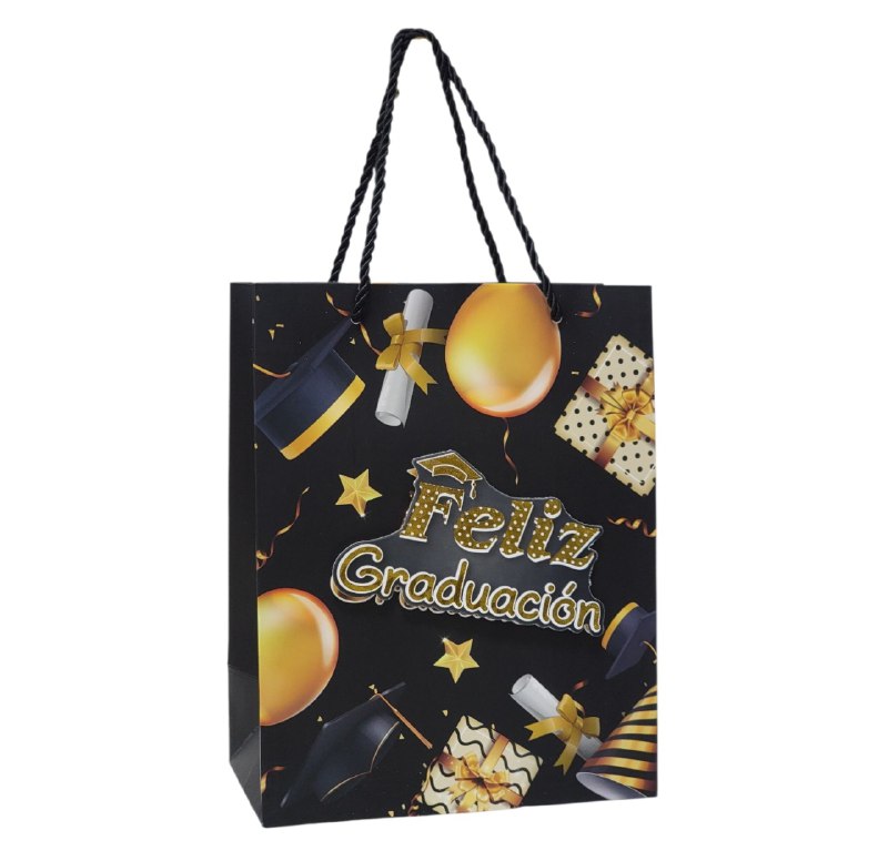 BOLSA DE REGALO DE GRADUACION PEQUEÑA 18X23X10CM
