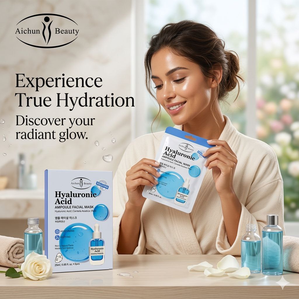 MASCARILLA FACIAL DE TELA ANTIEDAD CON ACIDO HIALURONICO AICHUN BEAUTY 25ML