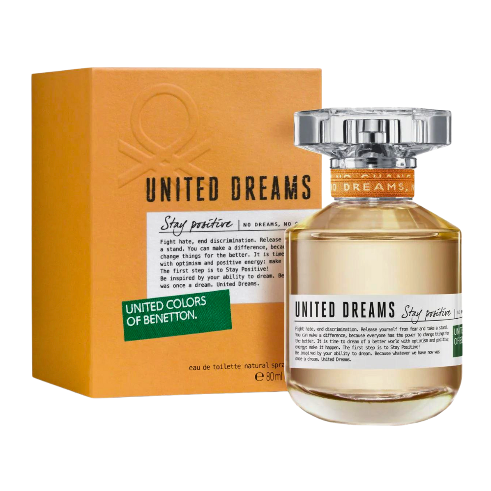 UNITED COLORS OF BENETTON UNITED DREAMS STAY POSITIVE FOR WOMEN EDT 80ML (M)