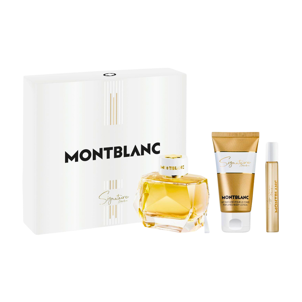 SET MONT BLANC SIGNATURE ABSOLUE EDP 90ML, MINI EDP BODY LOTION