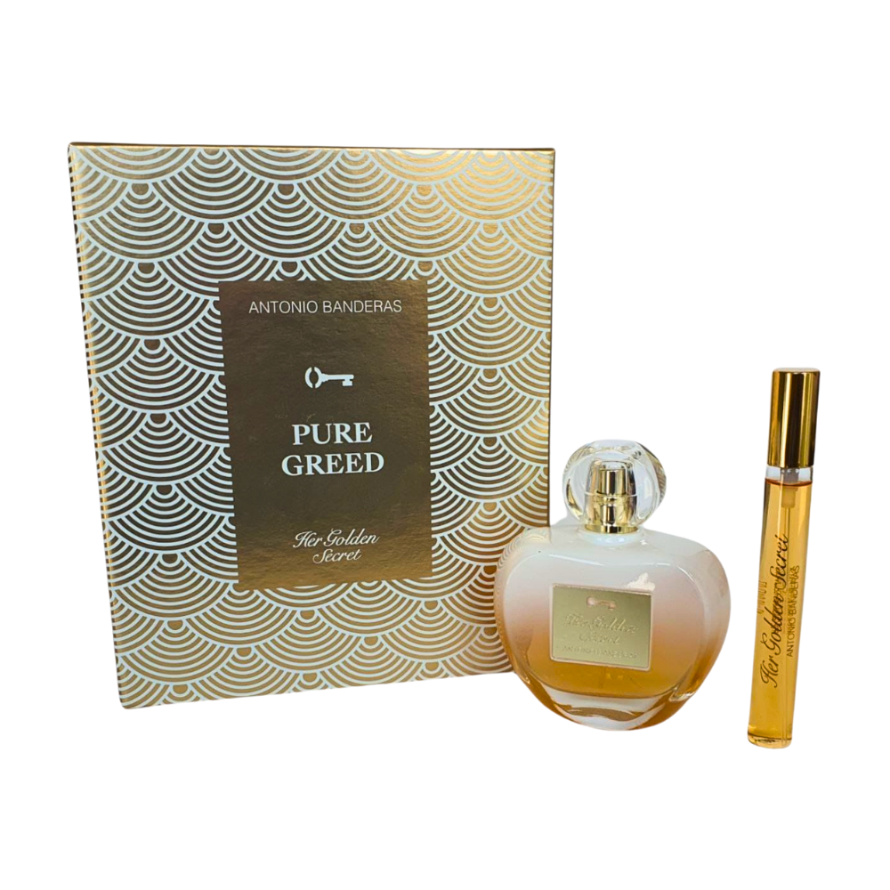 SET ANTONIO BANDERAS PURE GREED WOMEN EDP 80ML, EDP 10ML (M)
