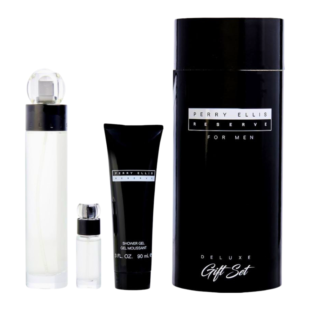 SET PERRY ELLIS RESERVE FOR MEN EDT 100ML, EDT 7.5ML, SHOWER GEL 90ML (H)