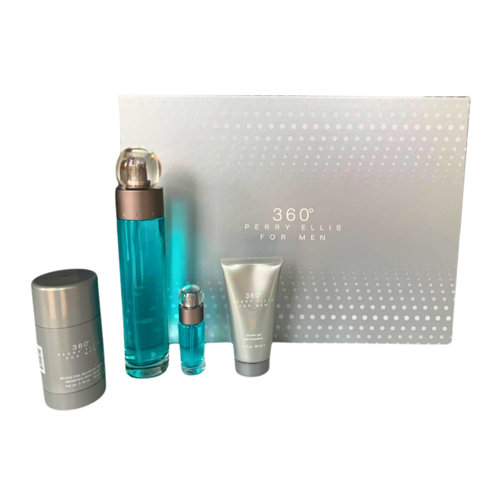 SET PERRY ELLIS 360 FOR MEN EDT 100ML, EDT SHOWER GEL 90ML, DEO