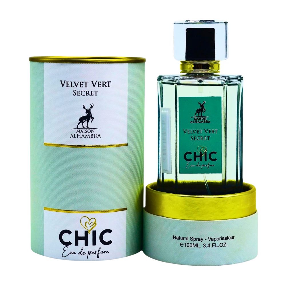 MAISON ALHAMBRA CHIC VELVET VERT SECRET EDP 100ML (M) (DUPE VICTORIAS SECRET FIRST LOVE EDP)