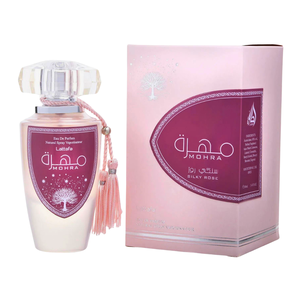 LATTAFA MOHRA SILKY ROSE EDP (M) (DUPE PENHALIGONS THE FAVOURITE EDP)