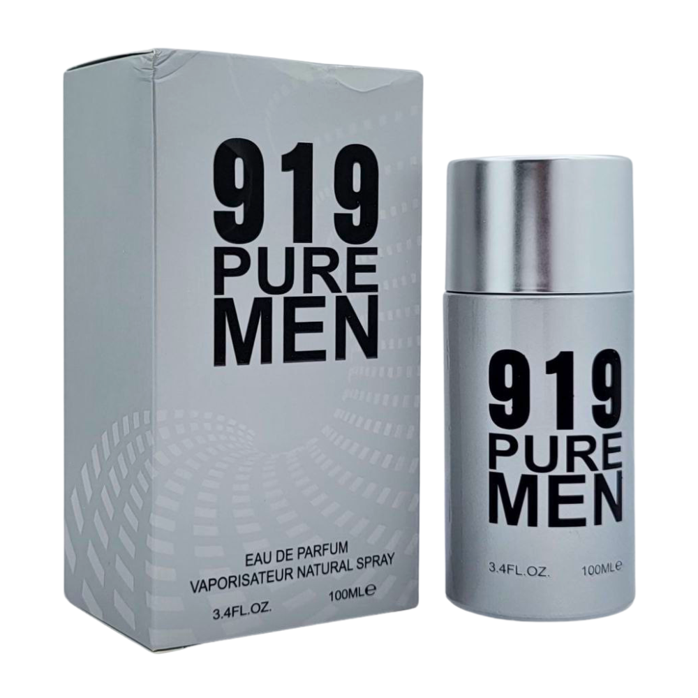 919 PURE MEN EDP 100ML (H) (AROMA SIMILAR CAROLINA HERRERA 212 VIP MEN EDT)