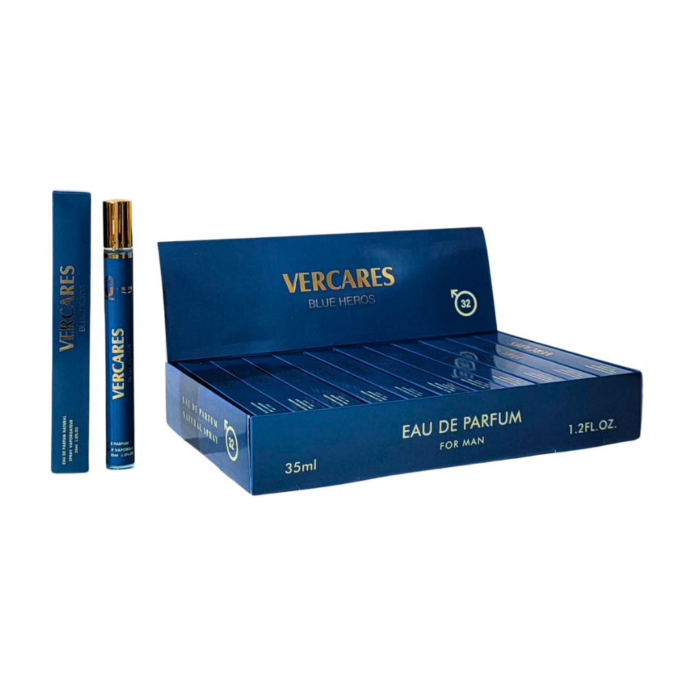 PERFUME EN TUBO PARA HOMBRE VERCARES BLUE HEROS 32 EDP 35ML (H)