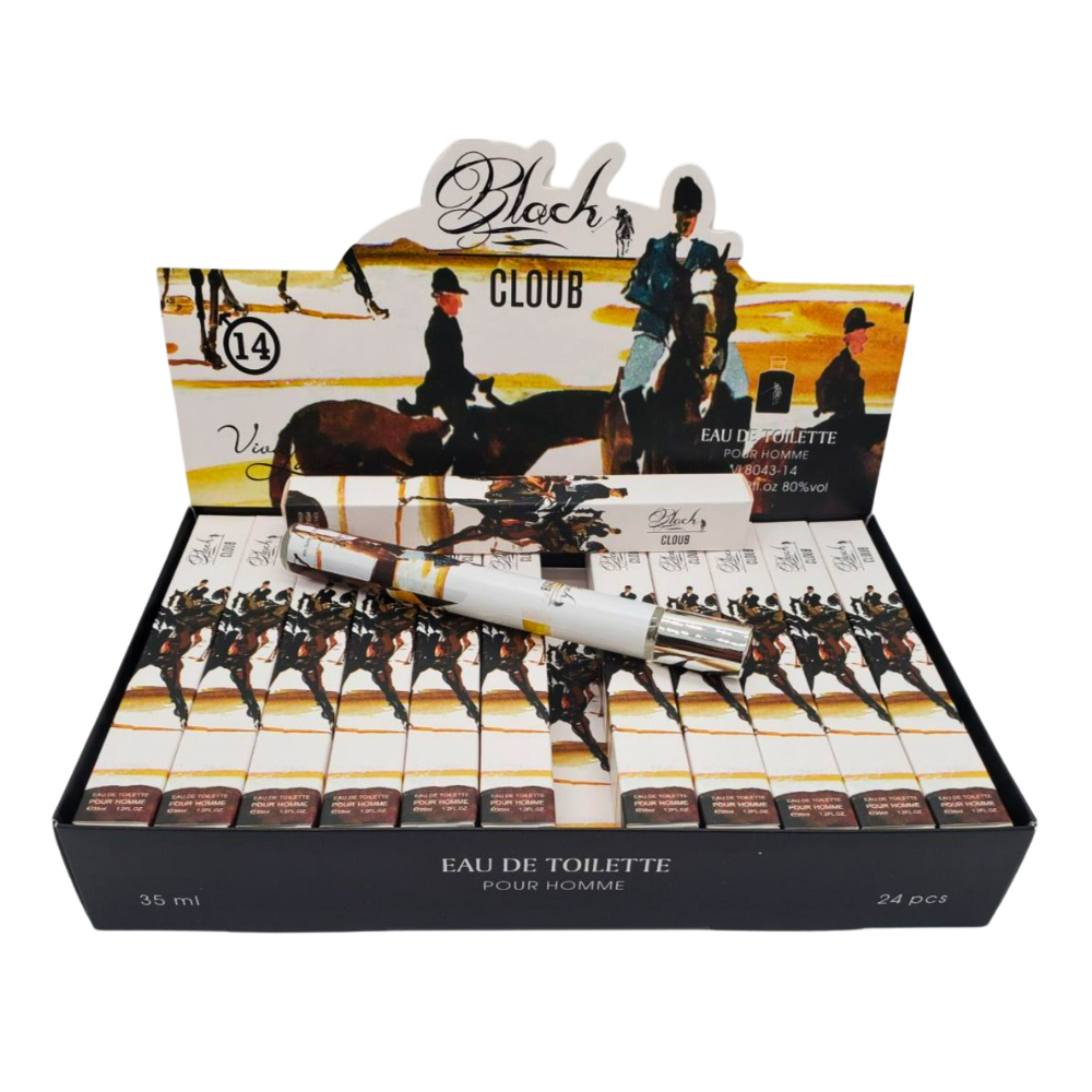 PERFUME EN TUBO PARA HOMBRE VIVA LUCK BLACH CLOUB 14 EDT 35ML (H)