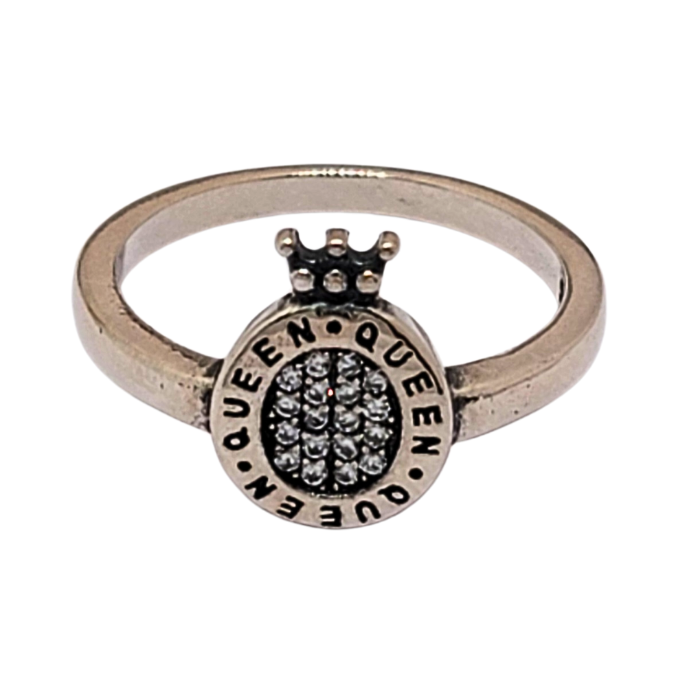 PANI1510 FORMA CIRCULO CON CORONA REINA PLATA 9.25