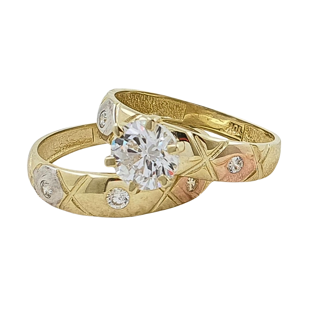 OANI782$7 FORMA ANILLO DE COMPROMISO CIRCON