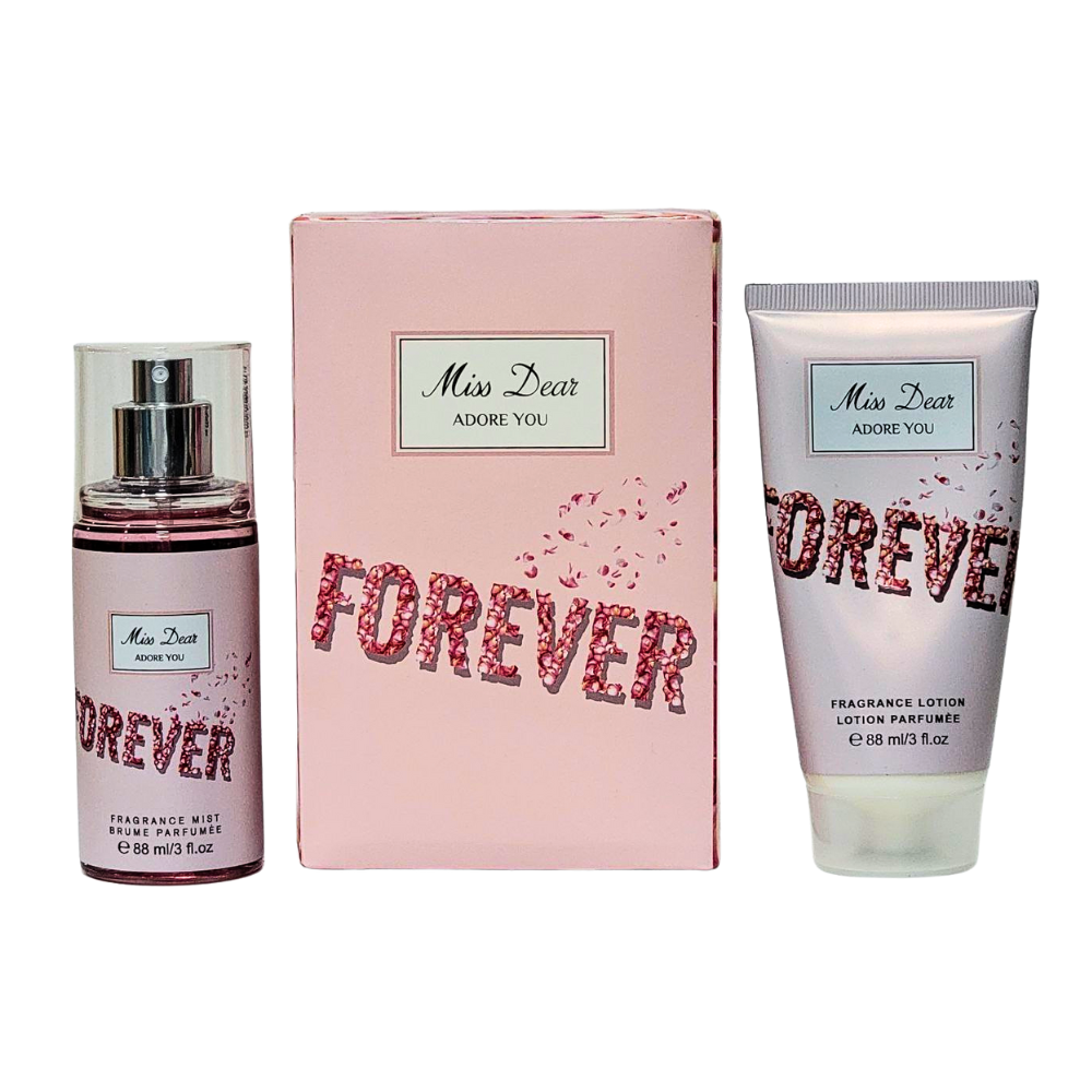 SET DE SPLASH PARA DAMA ADORE YOU MISS DEAR FOREVER SPLASH 88ML, BODY LOTION 88ML (M)