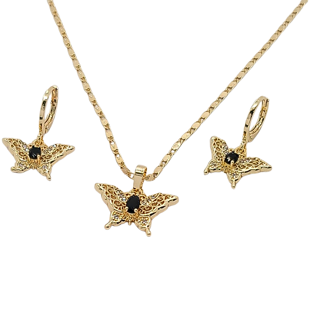 ESET1374 FORMA MARIPOSA CIRCON NEGRO