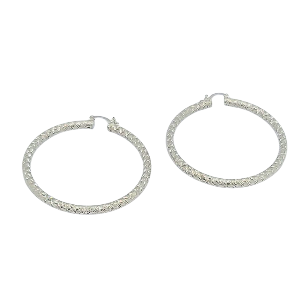 EARGO1676 FORMA CIRCULO PLATEADO