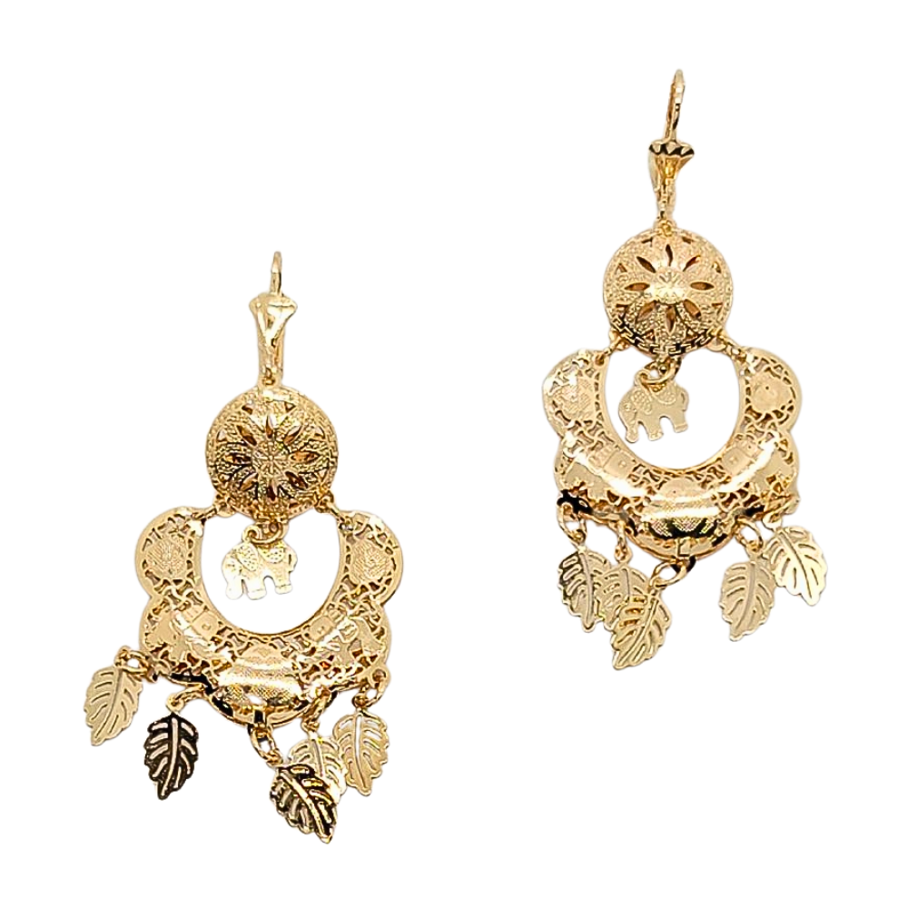 EARGO1796 FORMA ELEFANTE Y HOJAS