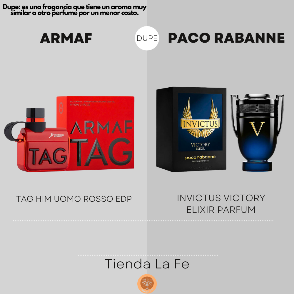ARMAF TAG HIM UOMO ROSSO EDP 100ML (H) (DUPE PACO RABANNE INVICTUS VICTORY ELIXIR PARFUM)