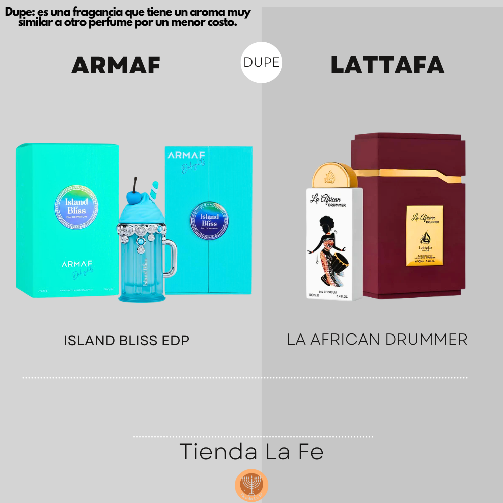 ARMAF ISLAND BLISS EDP 100ML (M) (DUPE LATTAFA LA AFRICAN DRUMMER EDP)