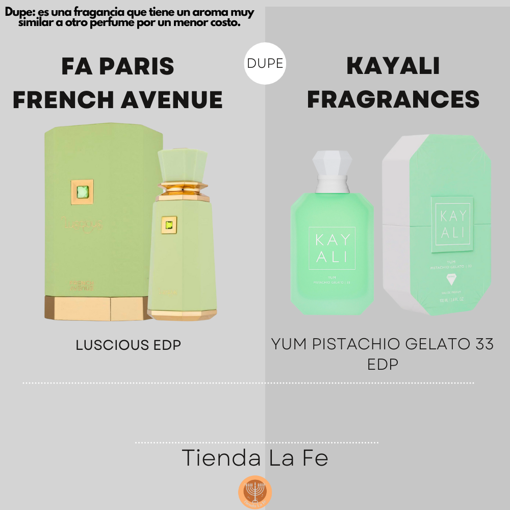 FA FRENCH AVENUE LUSCIOUS EDP 100ML (M) (DUPE KAYALI FRAGRANCES YUM PISTACHIO GELATO 33 EDP)