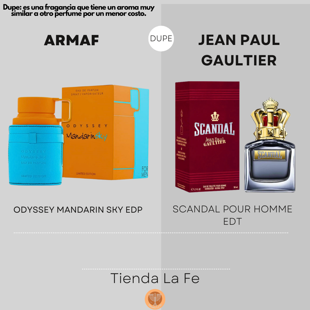 ARMAF ODYSSEY MANDARIN SKY EDP 200ML (H) (DUPE JEAN PAUL GAULTIER SCANDAL POUR HOMME EDT)