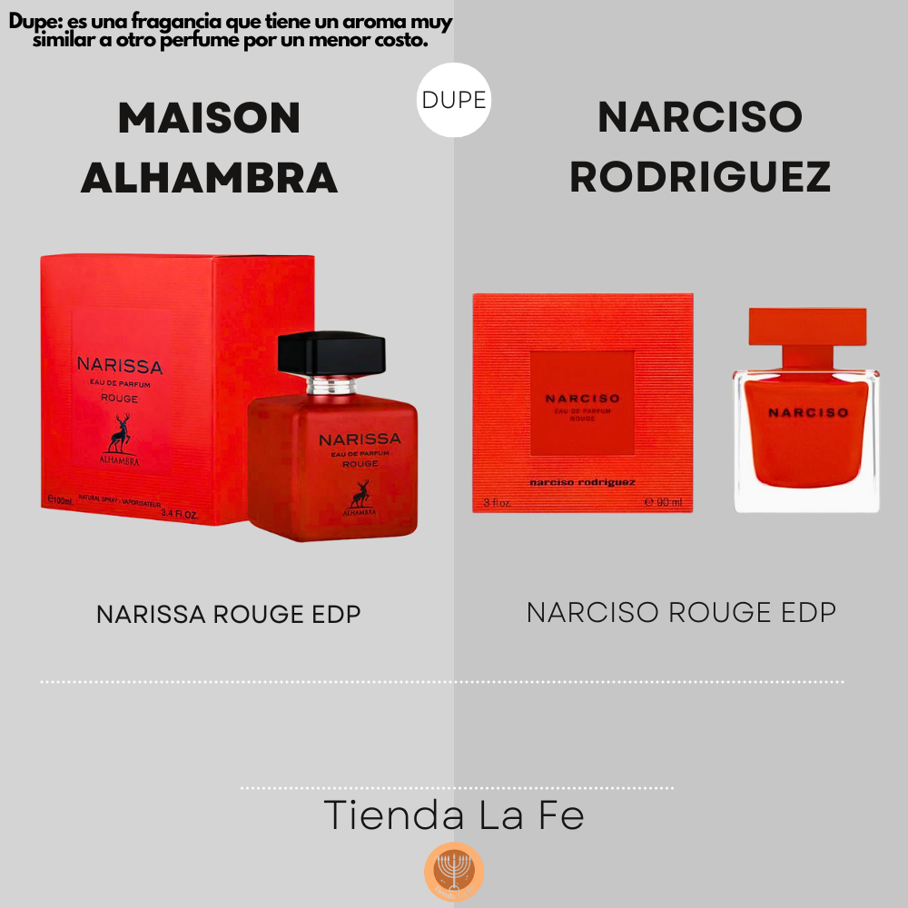 MAISON ALHAMBRA NARISSA ROUGE EDP 100ML (M) (DUPE NARCISO RODRIGUEZ NARCISO ROUGE EDP)