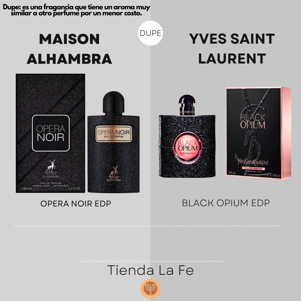 MAISON ALHAMBRA OPERA NOIR EDP 100ML (M) (DUPE YVES SAINT LAURENT BLACK OPIUM EDP)