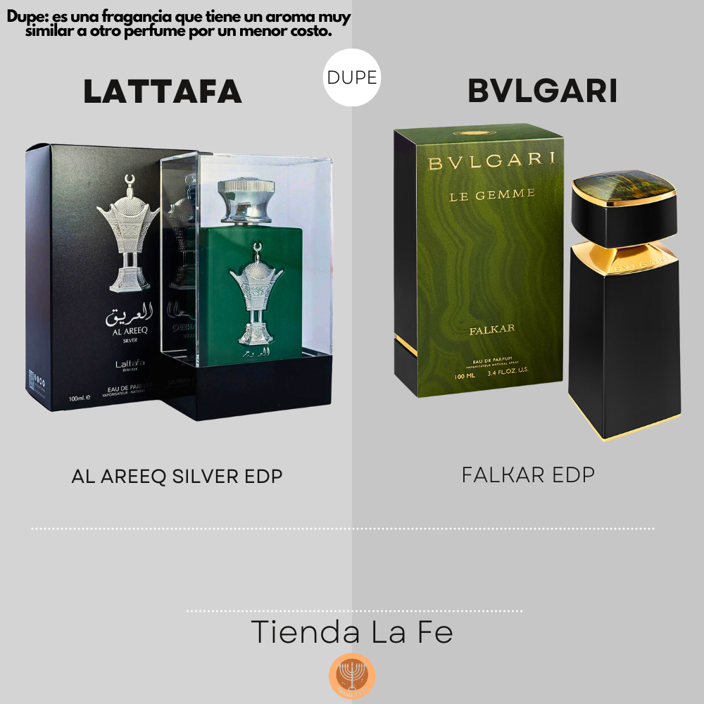 LATTAFA AL AREEQ SILVER EDP 100ML (U) (DUPE BVLGARI FALKAR EDP)