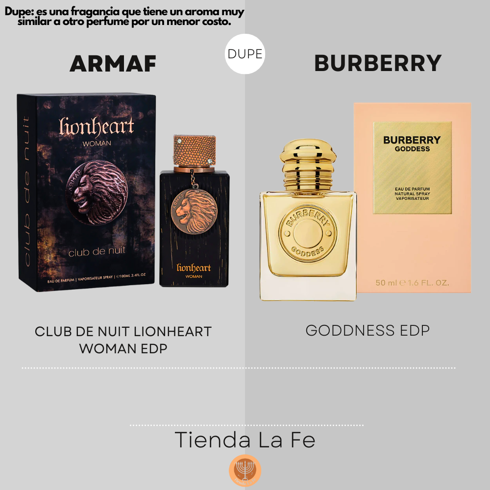 ARMAF CLUB DE NUIT LIONHEART WOMAN EDP 100ML (M) (DUPE BURBERRY GODDNESS EDP)