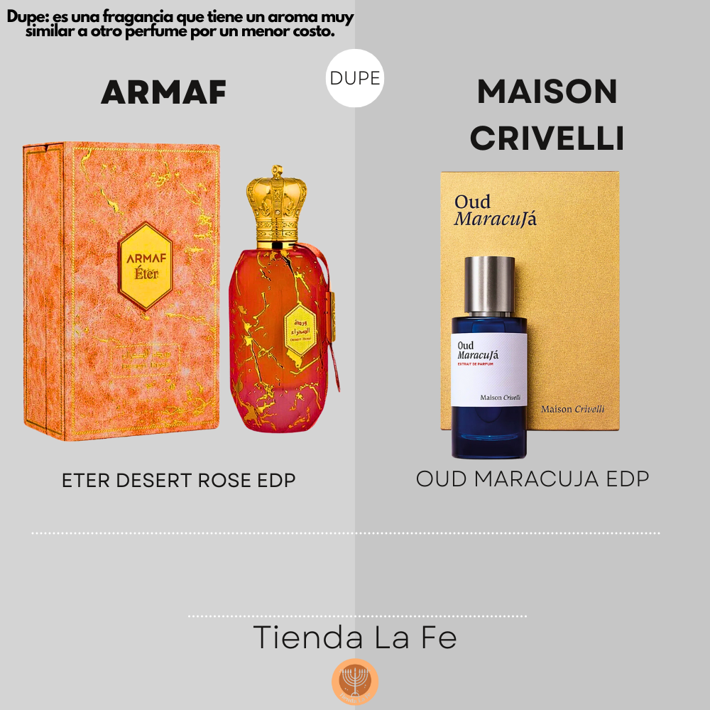 ARMAF ETER DESERT ROSE EDP 100ML (M) (DUPE MAISON CRIVELLI OUD MARACUJA EDP)