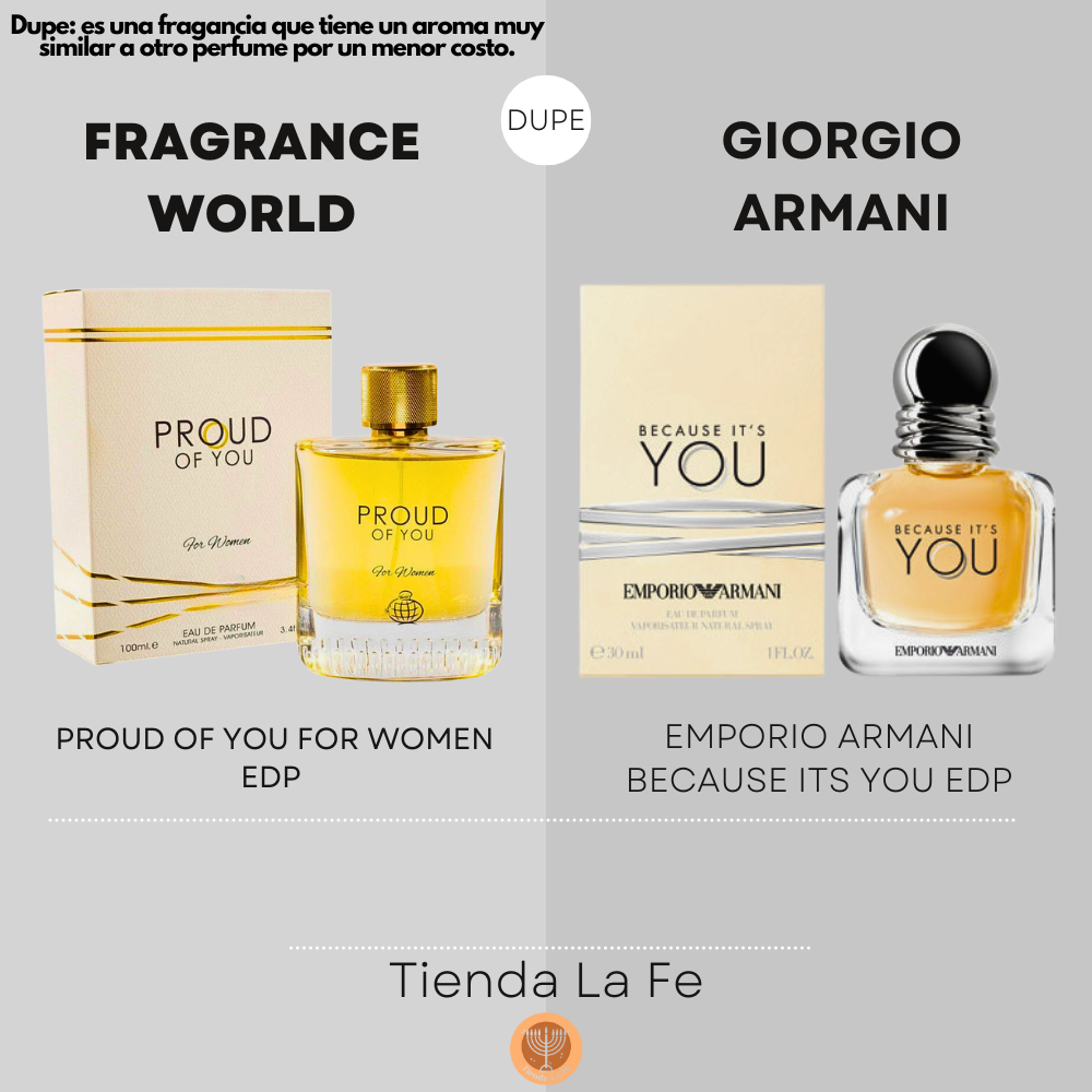 FRAGRANCE WORLD PROUD OF YOU FOR WOMEN EDP 100ML (M) (DUPE GIORGIO ARMANI EMPORIO ARMANI BECAUSE ITS YOU EDP)