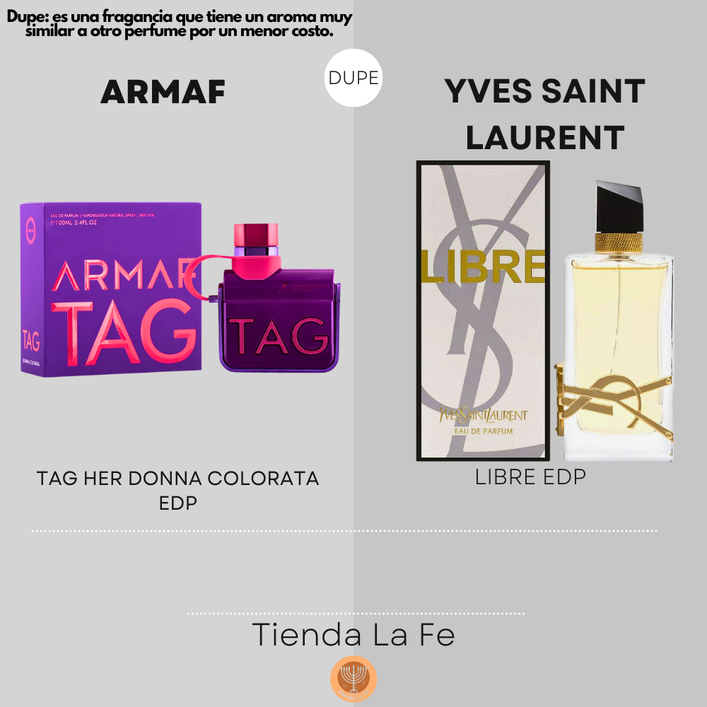 ARMAF TAG HER DONNA COLORATA EDP 100ML (M) (DUPE YVES SAINT LAURENT LIBRE EDP)