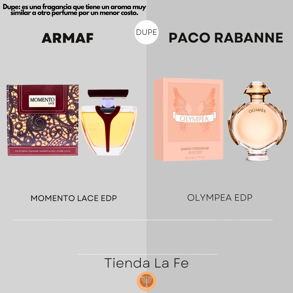 ARMAF MOMENTO LACE EDP 100ML (M) (DUPE PACO RABANNE OLYMPEA EDP)