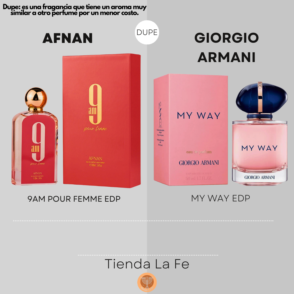 AFNAN 9AM POUR FEMME EDP 100ML (M) (DUPE GIORGIO ARMANI MY WAY EDP)