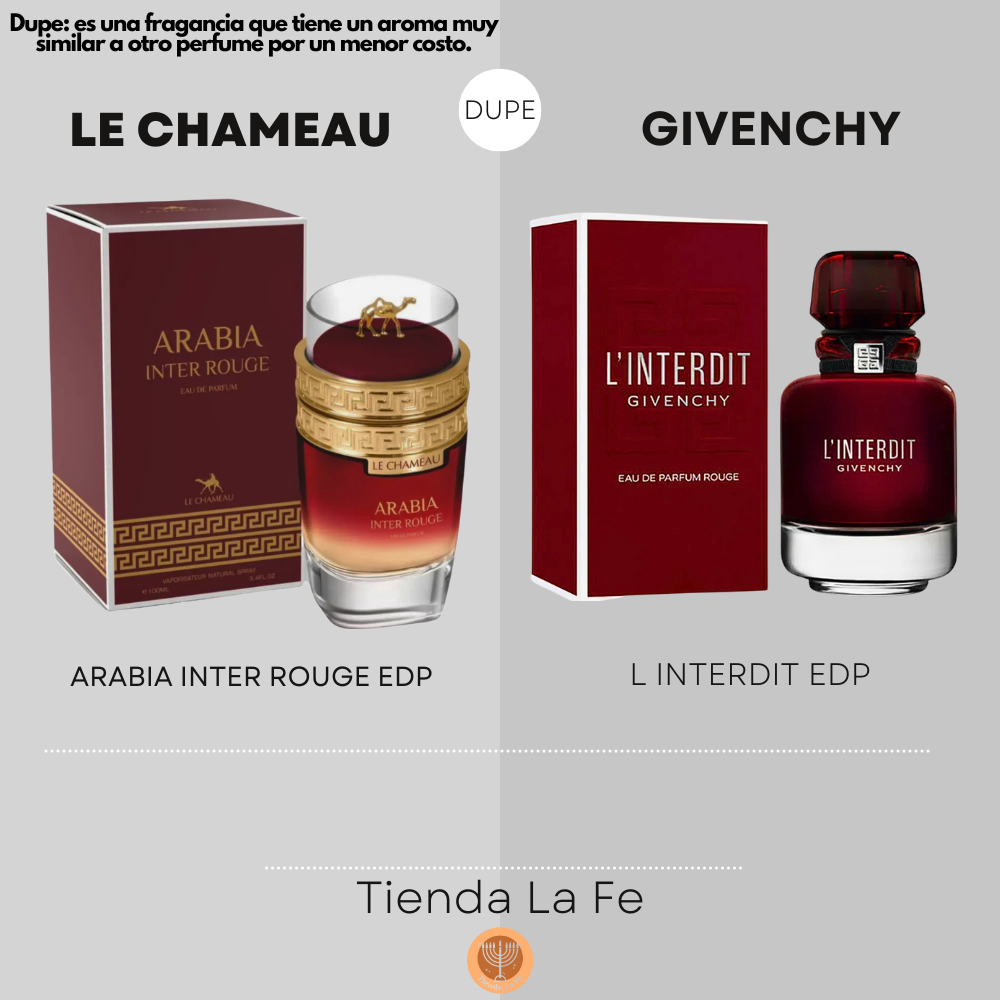 LE CHAMEAU ARABIA INTER ROUGE EDP 100ML (M) (DUPE GIVENCHY L INTERDIT EDP)