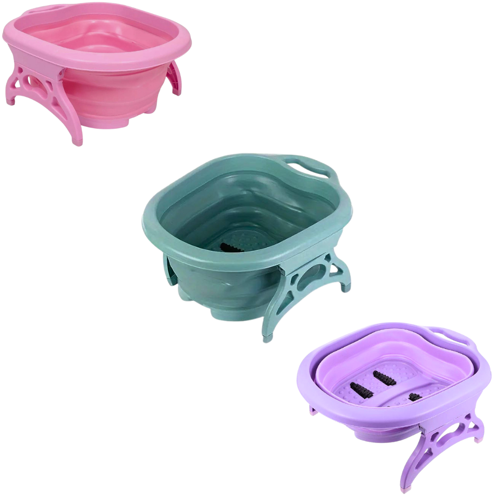 PAILA DE PEDICURE PEDICURA MASAJEADORA DE PIES EN CASA, PORTATIL CON RODILLOS ANTIESTRES, FACIAL DE GUARDAR