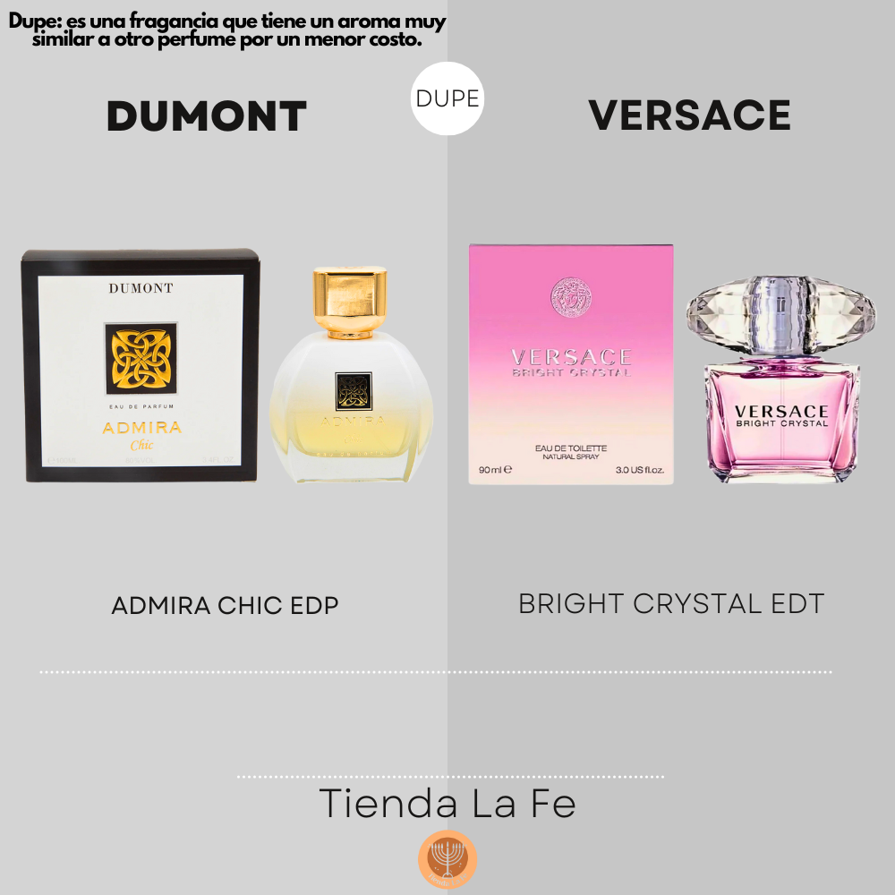 DUMONT ADMIRA CHIC EDP 100ML (M) (DUPE VERSACE BRIGHT CRYSTAL EDT)